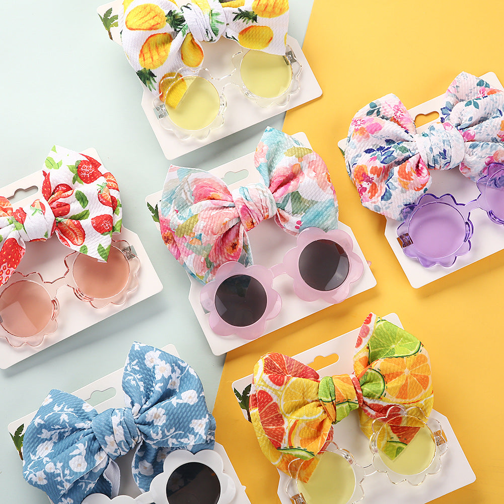 Bowknot Headband Sunglasses Set