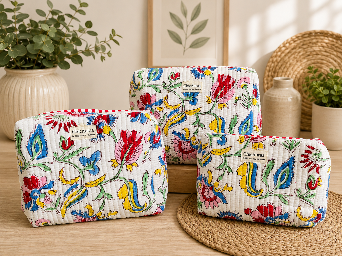 Jaipur Garden Utility Pouch (set of 3)