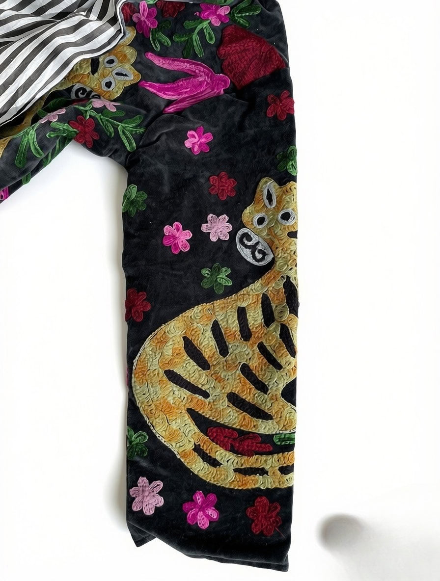 Velvet Suzani Jacket Black Cat