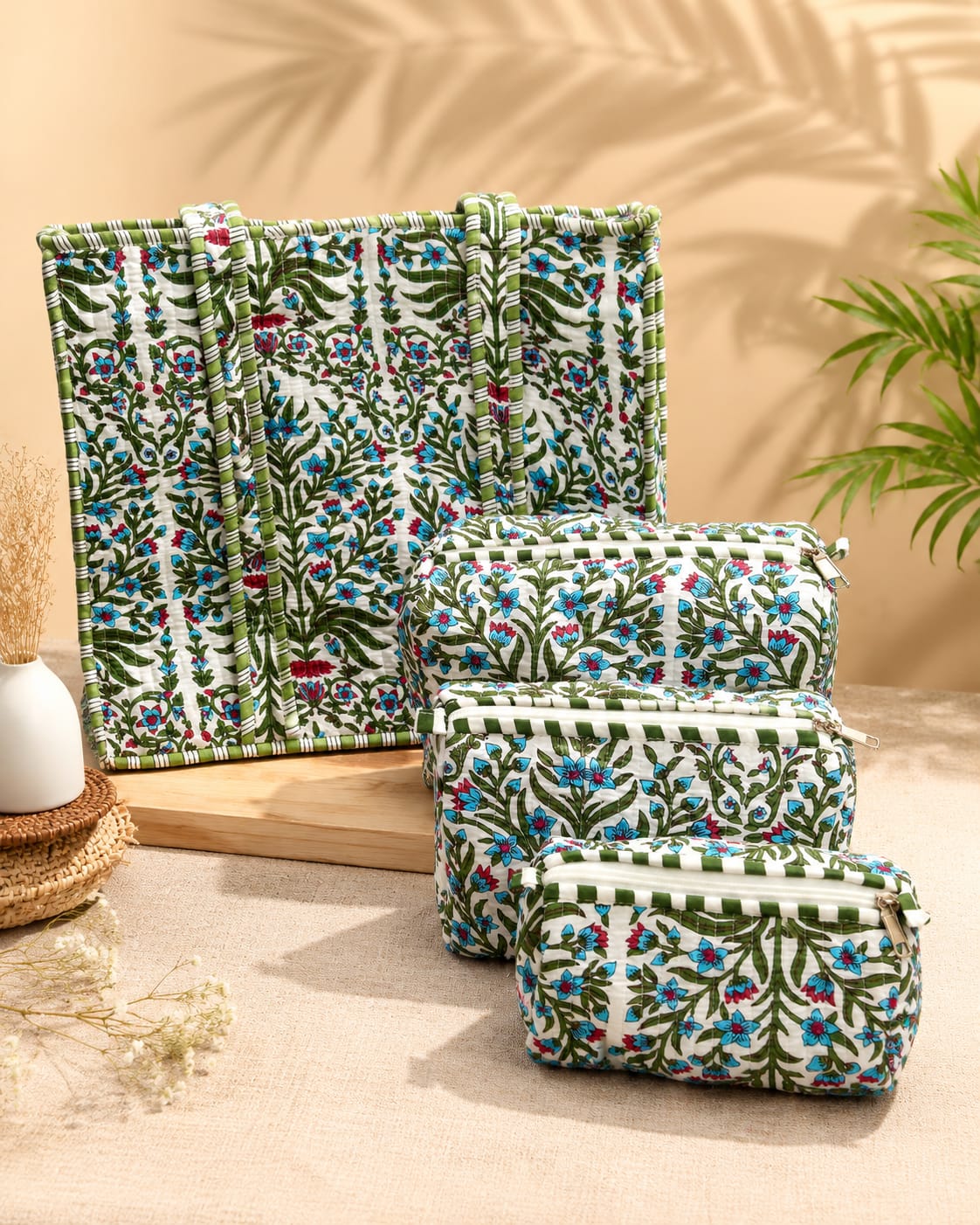 Jaipur Garden Green Tote Bag