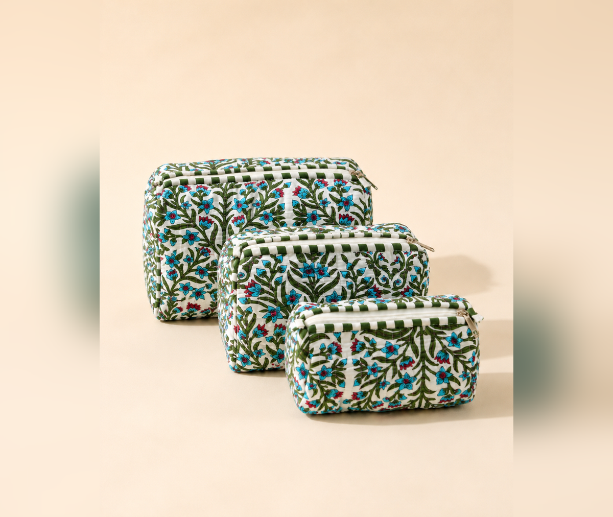 Jaipur Graden Green Pouch Set