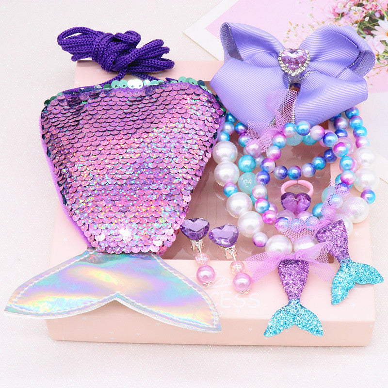 Ornament Set Cartoon Fishtail Bag Gift Box