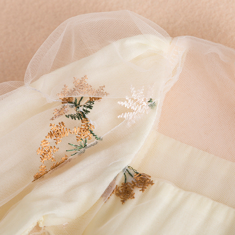 Girls Dress With Puffy Sleeves