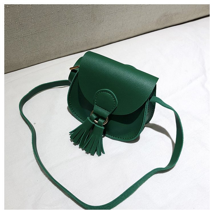 Casual One-Shoulder Small Satchel Tassel Girls Bag