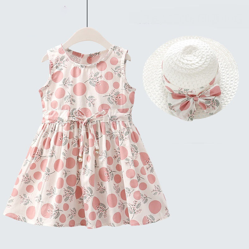 Floral Dress With Matching Sun Hat