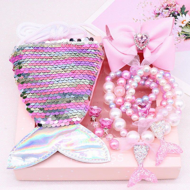 Ornament Set Cartoon Fishtail Bag Gift Box