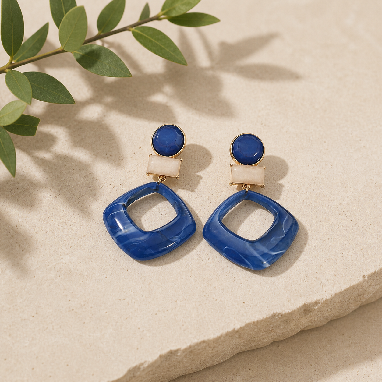 Acrylic Resin Hoop Earrings