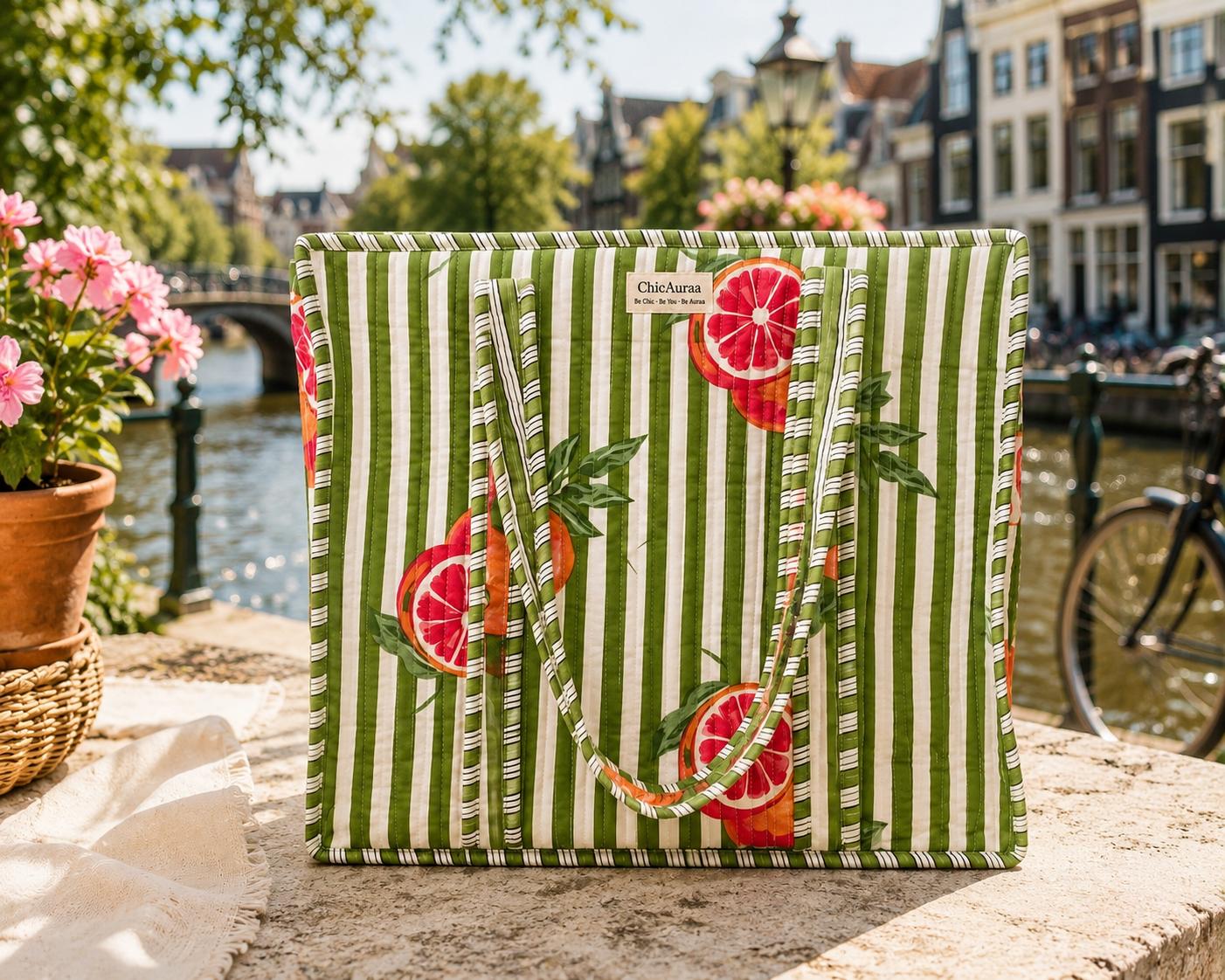 Grapefruit Bloom Tote Bag