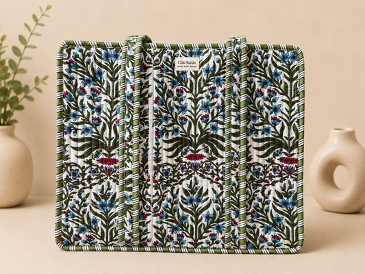 Jaipur Garden Green Tote Bag