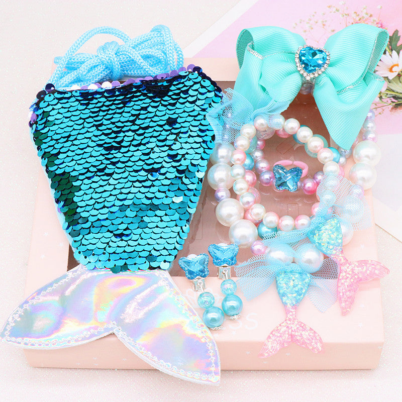 Ornament Set Cartoon Fishtail Bag Gift Box