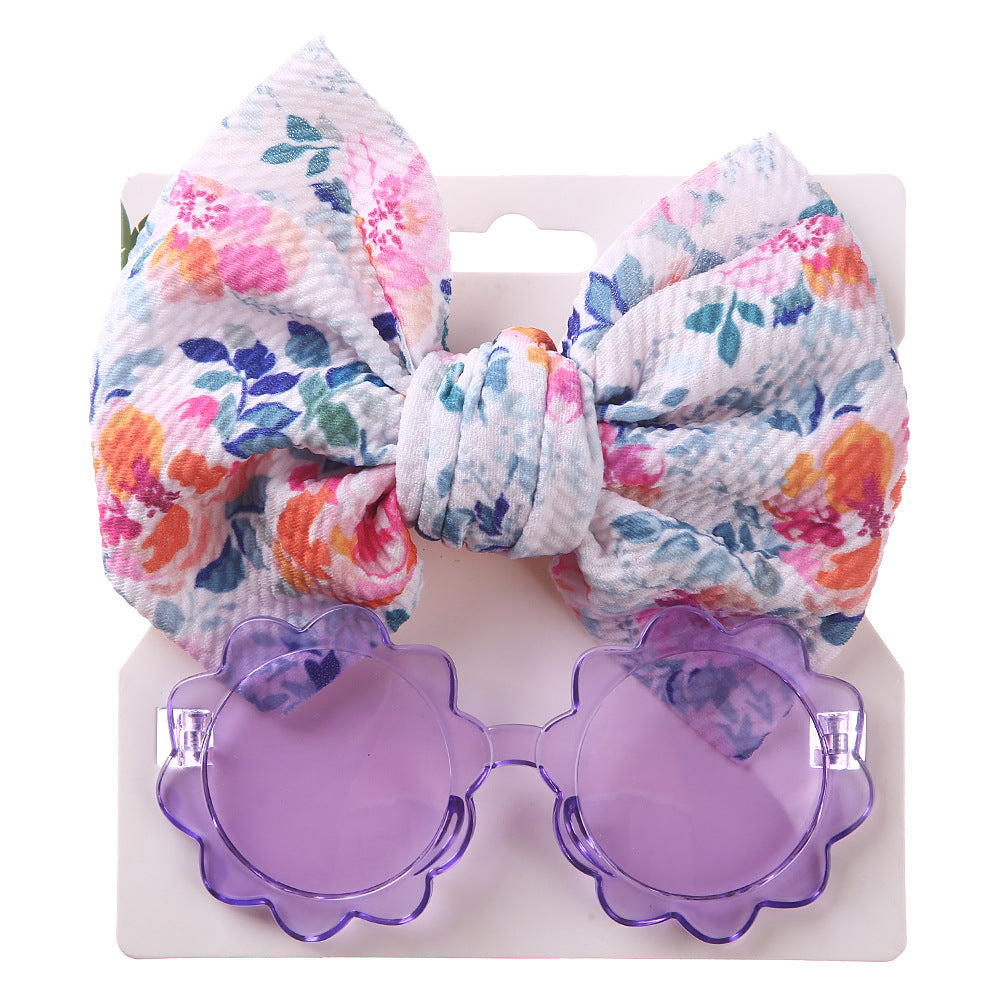Bowknot Headband Sunglasses Set