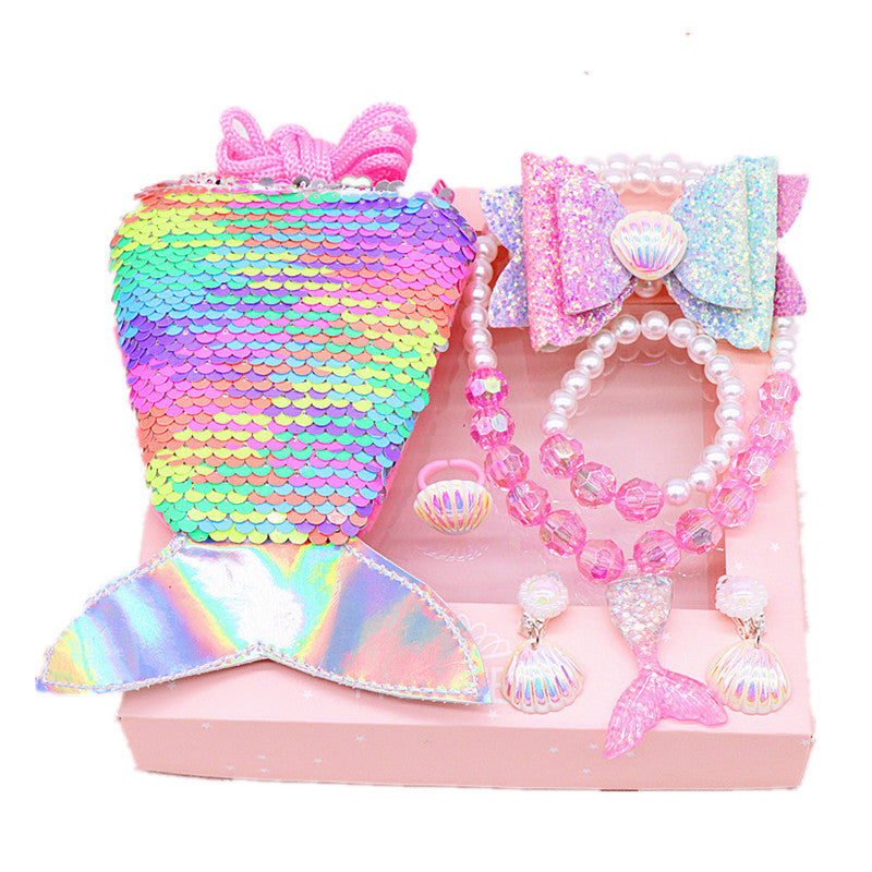 Ornament Set Cartoon Fishtail Bag Gift Box