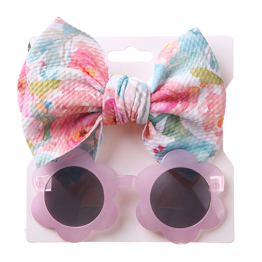 Bowknot Headband Sunglasses Set