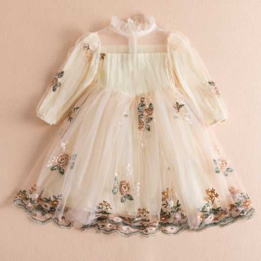 Girls Dress With Puffy Sleeves