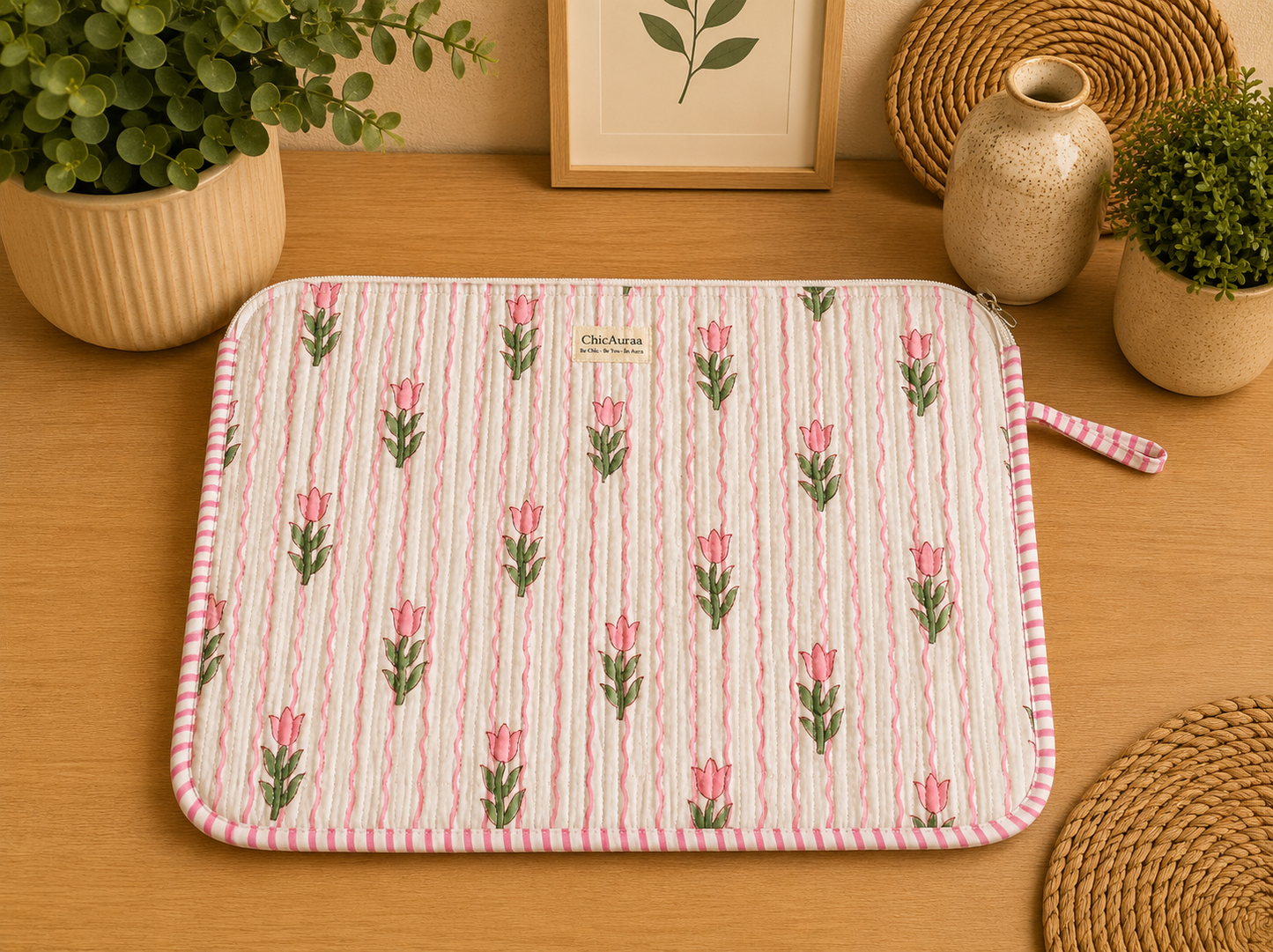 Blush Tulip Laptop Sleeve
