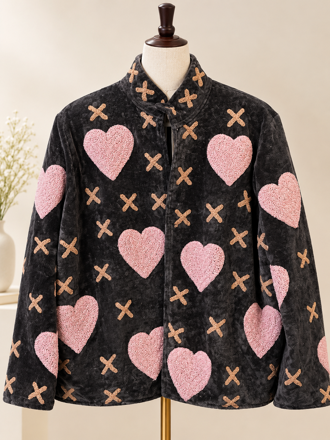 Velvet Suzani Jacket Brown