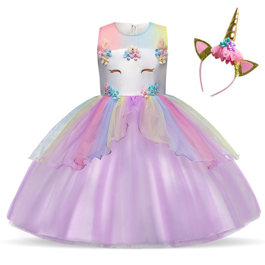 Unicorn Dress With Headband