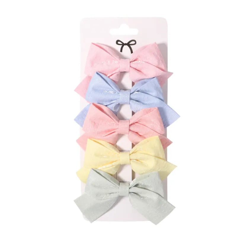 Bow Barrettes Floral Hairclips
