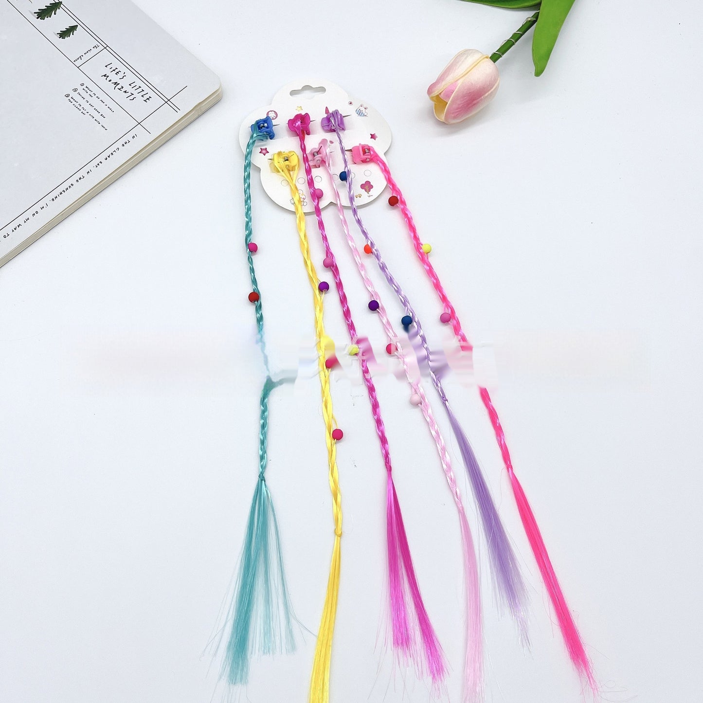 Coloured Hair Extension Clip