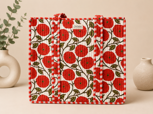 Crimson Bloom Tote Bag