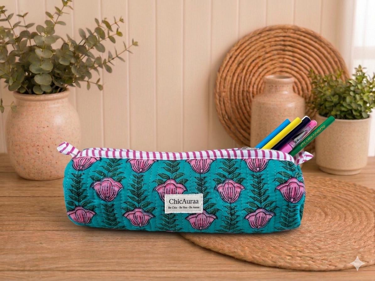 Jaipur Bloom Pencil Pouch