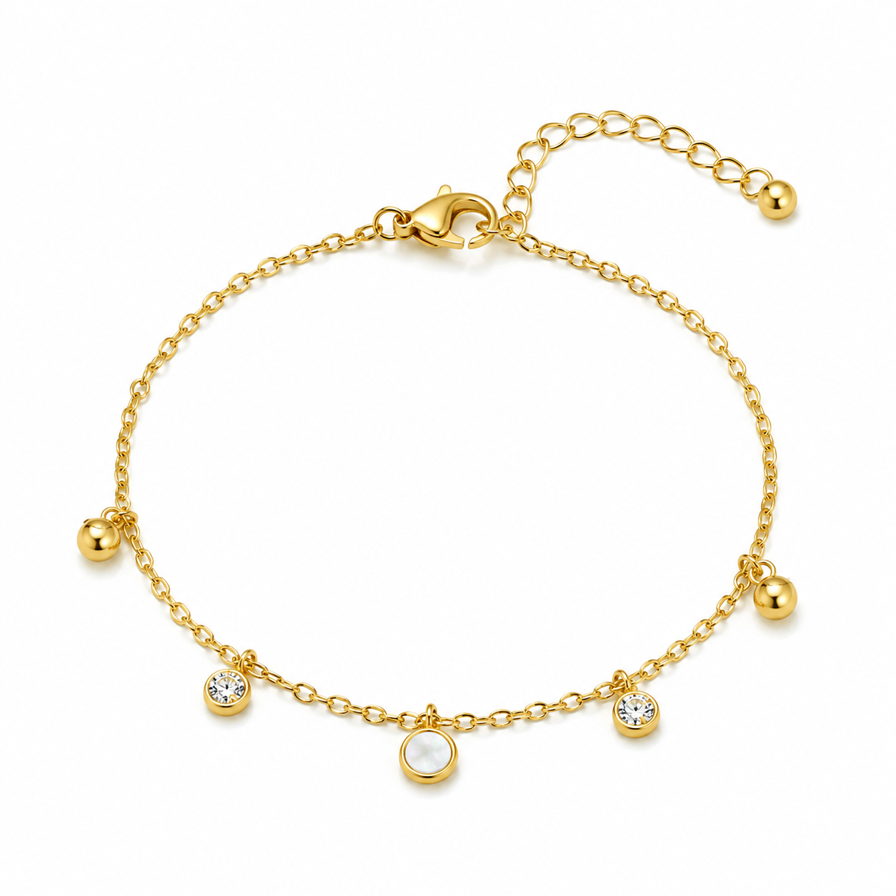 Pearl Charm Bracelet