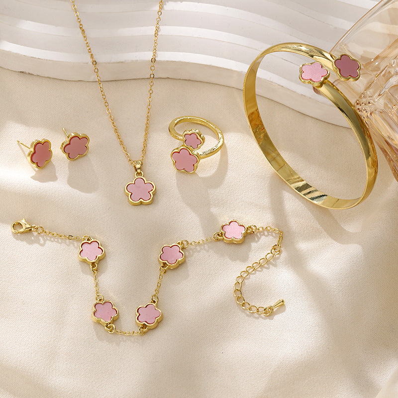 Dainty Floral Jewellery Set