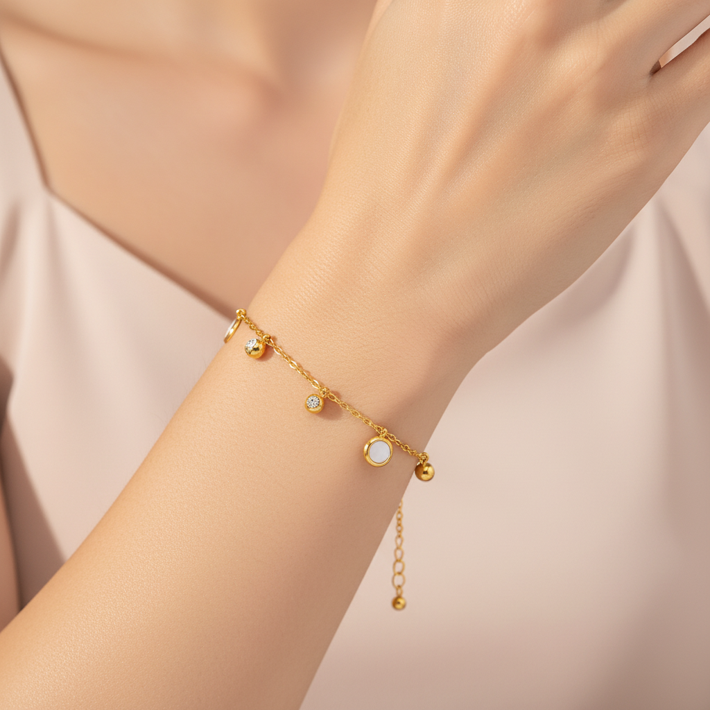 Pearl Charm Bracelet