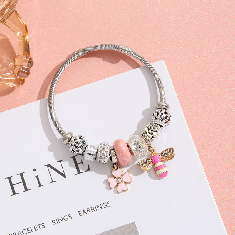 Adjustable Crystal Beads Bracelet