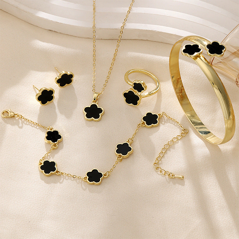 Dainty Floral Jewellery Set