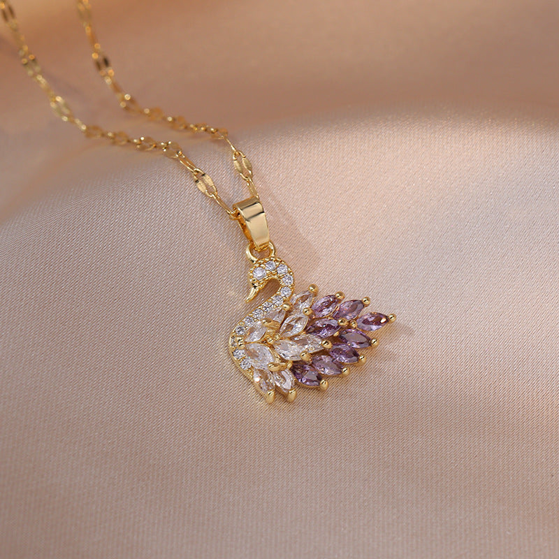 Swan Charm Necklace