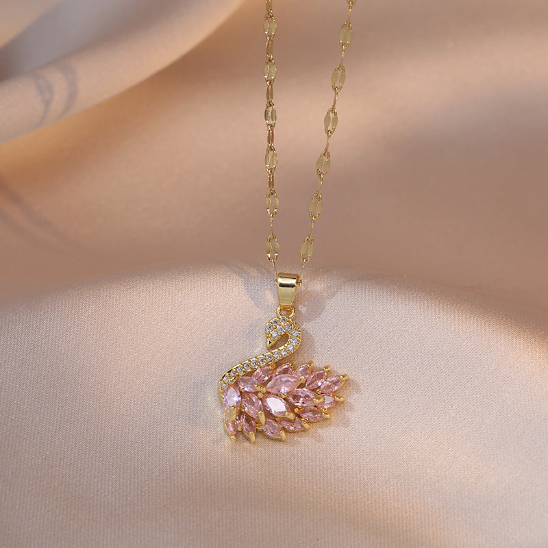Swan Charm Necklace