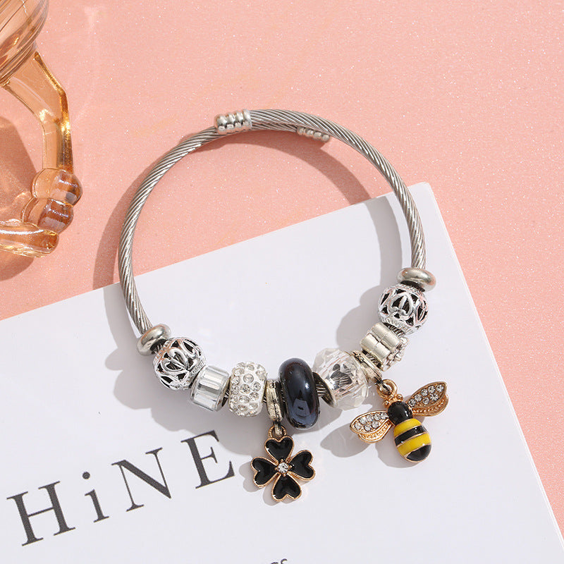 Adjustable Crystal Beads Bracelet