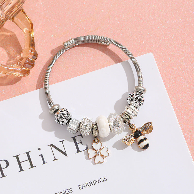 Adjustable Crystal Beads Bracelet