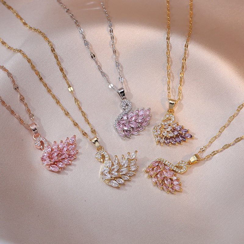 Swan Charm Necklace
