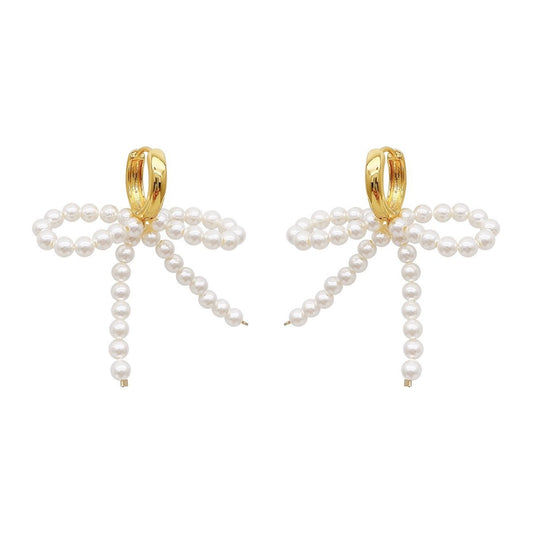 Pearl Bow Earrings