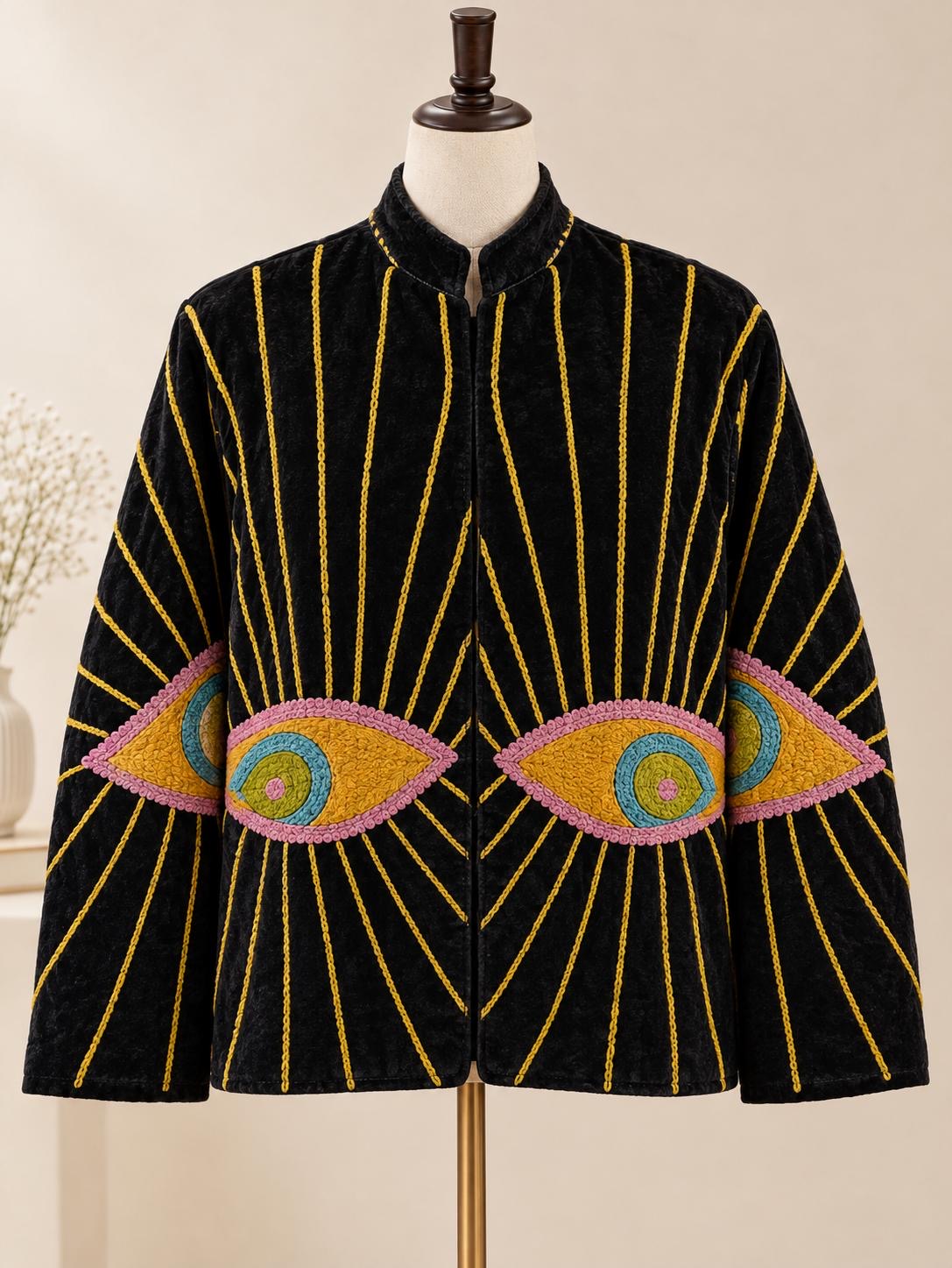 Velvet Suzani Jacket Black Eye