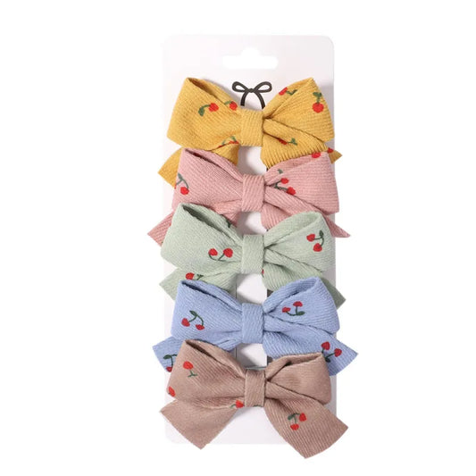 Bow Barrettes Floral Hairclips